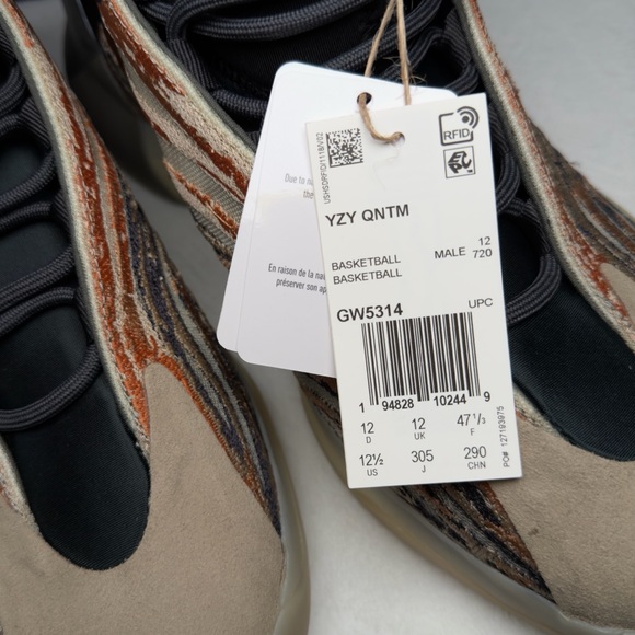 Adidas Yeezy QNTM “Flash Orange” – GW5314 – Size 12.5 - Picture 10 of 15